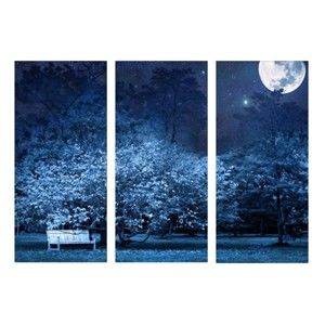 Vídedílný obraz Wall Framework Blue Night Sky, 50 x 69 cm