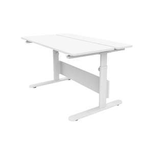 Bílý psací stůl s nastavitelnou výškou Flexa Evo Split