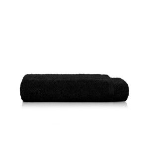 Černý bavlněný ručník Maison Carezza Marshan, 50 x 100 cm