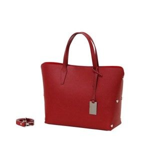 Červená kabelka z pravé kůže Andrea Cardone Dettalgio
