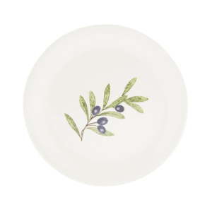 Bílý porcelánový talíř Clayre & Eef Olive, ⌀ 20 cm