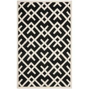 Černý vlněný koberec Safavieh Marion, 121x182 cm