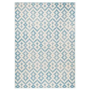 Modrobílý koberec Hanse Home Kramla, 70 x 140 cm