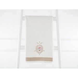 Béžový ručník na ruce Madame Coco, 50 x 76 cm