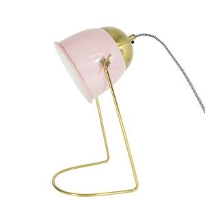 Růžová stolní lampa HF Living Feathery, 16 x 36 cm