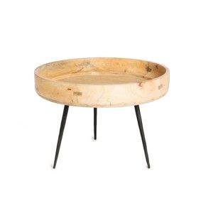 Příruční stolek z mangového dřeva Simla Hammer, ⌀ 60 cm