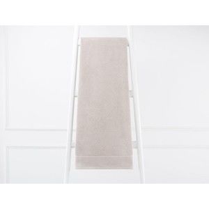 Světle hnědý bavlněný ručník Ester, 70 x 140 cm