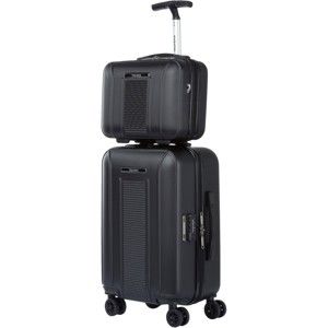 Set černého kosmetického kufříku a kufru na kolečkách Murano Spider