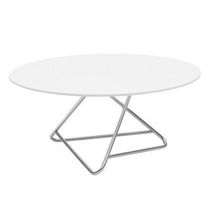 Stůl s bílou deskou Softline Tribeca, Ø 90 cm