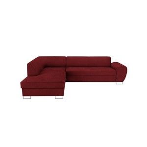 Červená rohová rozkládací pohovka s úložným prostorem Kooko Home XL Left Corner Sofa