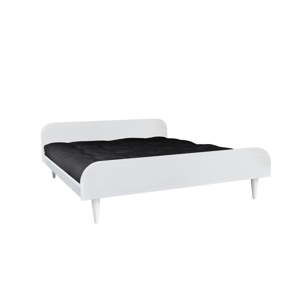 Dvoulůžková postel z borovicového dřeva s matrací Karup Design Twist Comfort Mat White/Black, 180 x 200 cm