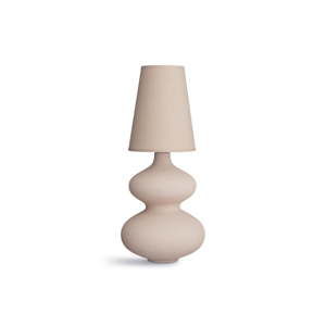 Světle růžová kameninová stolní lampa Kähler Design Balustre