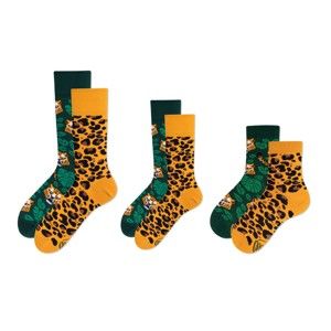 Rodinná sada 3 párů ponožek v dárkovém balení Many Mornings El Leopardo Grand