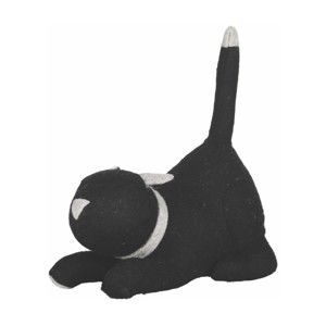 Černá zarážka na dveře Esschert Design Cat