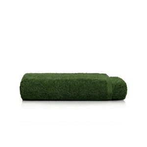 Tmavě zelený bavlněný ručník Maison Carezza Marshan, 50 x 100 cm