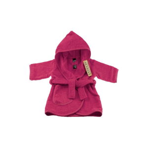 Tmavě růžový bavlněný dětský župan velikost 0-12 měsíců - Tiseco Home Studio