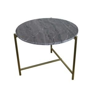Odkládací stolek s mramorovou deskou HF Living Dark Marble
