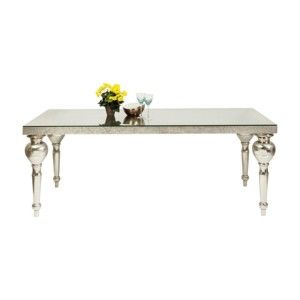 Jídelní stůl ve stříbrné barvě z mangového dřeva Kare Design Louis, 200 x 100 cm