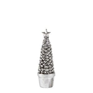 Dekorativní vánoční stromek ve stříbrné barvě KJ Collection Festive, výška 19 cm