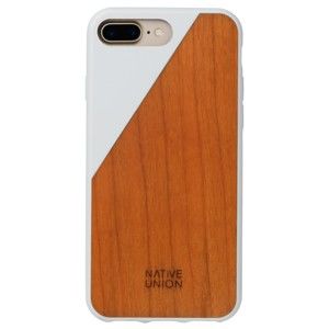 Bílý obal na mobilní telefon s dřevěným detailem pro iPhone 6 a 6S Plus Native Union Clic Wooden