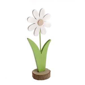Dřevěná dekorace ve tvaru květiny Dakls Natur, výška 18 cm
