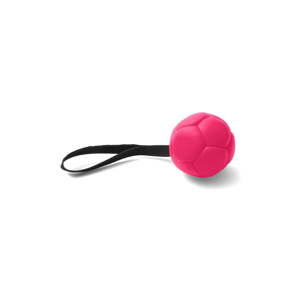 Růžová ručně vyrobená hračka pro psy z přírodní kůže Marendog Ball, ⌀ 9 cm