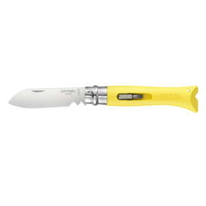 Žlutý multifunkční zavírací nůž Opinel N°09