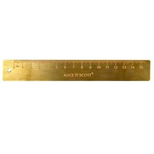 Pravítko ve zlaté barvě Alice Scott by Portico Designs, 15 cm