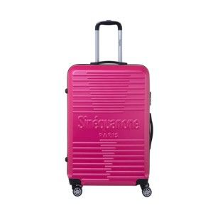 Růžový cestovní kufr na kolečkách SINEQUANONE Bobby, 107 l