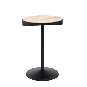 Odkládací stolek s deskou z dubového dřeva Wewood - Portuguese Joinery Drop, Ø 40 cm