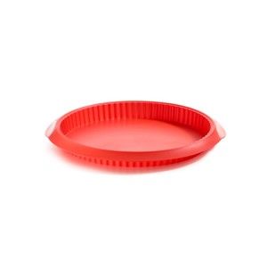Červená silikonová forma na quiche Lékué, ⌀ 28 cm