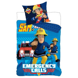 Dětské bavlněné povlečení na jednolůžko CARBOTEX Požárník Sam, 160 x 200 cm