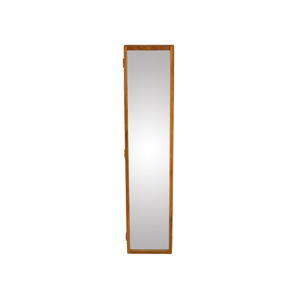 Nástěnné zrcadlo s boxem na klíče z masivního dubového dřeva Canett Uno, 20 x 90 cm