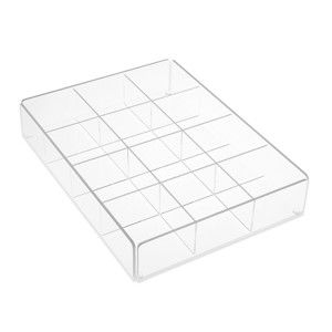 Průhledný úložný box s přihrádkami Versa Multi White Tray