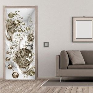 Tapeta na dveře v roli Bimago Bubble Abstraction, 80 x 210 cm