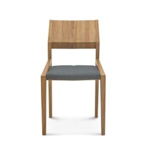 Dřevěná židle s šedým polstrováním Fameg Ingunn