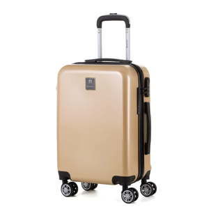 Cestovní kufr ve zlaté barvě se sadou nálepek Berenice Stickers, 44 l