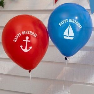 Sada 8 nafukovacích balónků Neviti Ahoy There Happy Birthday