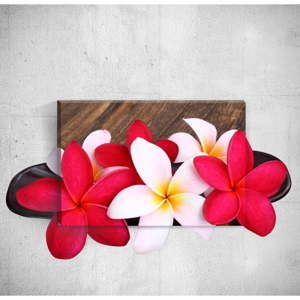 Nástěnný 3D obraz Mosticx Three Flowers, 40 x 60 cm