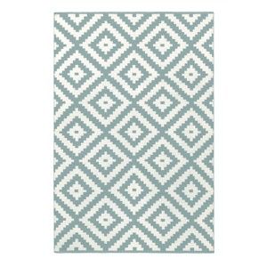 Světle modro-šedý oboustranný koberec vhodný i do exteriéru Green Decore Ava Malo, 120 x 180 cm