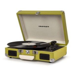 Zelený gramofon Crosley Cruiser Deluxe