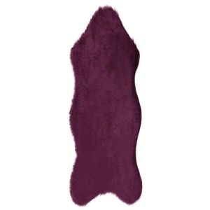 Fialový běhoun z umělé kožešiny Pelus Purple, 75 x 200 cm
