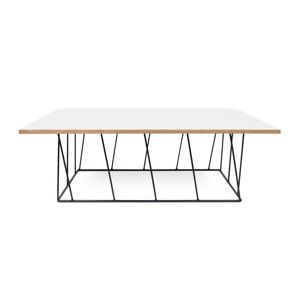 Bílý konferenční stolek s černými nohami TemaHome Helix, 120 cm