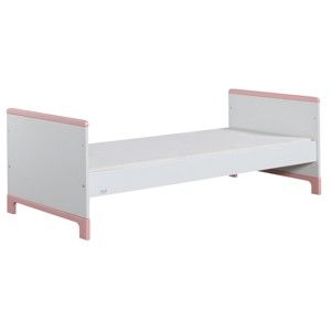 Bílo-růžová dětská postel Pinio Mini, 160 x 70 cm