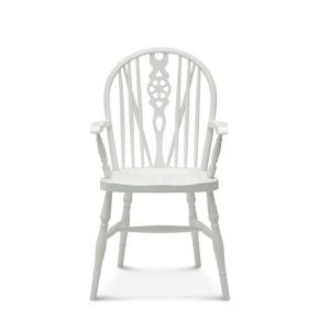 Bílá dřevěná židle Fameg Ib