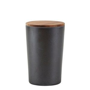Černá bambusová dóza na potraviny s víkem Villa Collection, 1,3 l