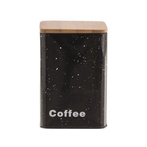 Plechová dóza na kávu s dřevěným víkem Orion Mramor