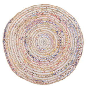 Barevný kruhový koberec z juty a bavlny InArt, ⌀ 90 cm