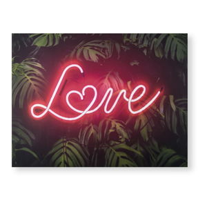 Nástěnný obraz s neonovým nápisem Graham & Brown Tropical Neon Love, 80 x 60 cm