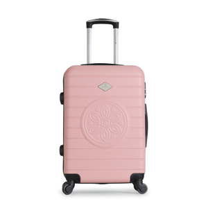 Světle růžový cestovní kufr na kolečkách GERARD PASQUIER Mirassa Valise Weekend, 51 l